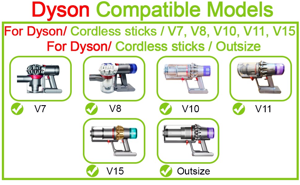 Close up of brush head attachments within the Dyson V7 V8 V10 V11 V15 Gen5 vacuum accessory kit, highlighting bristle details and design