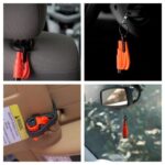 Resqme car escape tool placement options for quick access