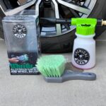 Chemical Guys foam cannon and wheelie brush.