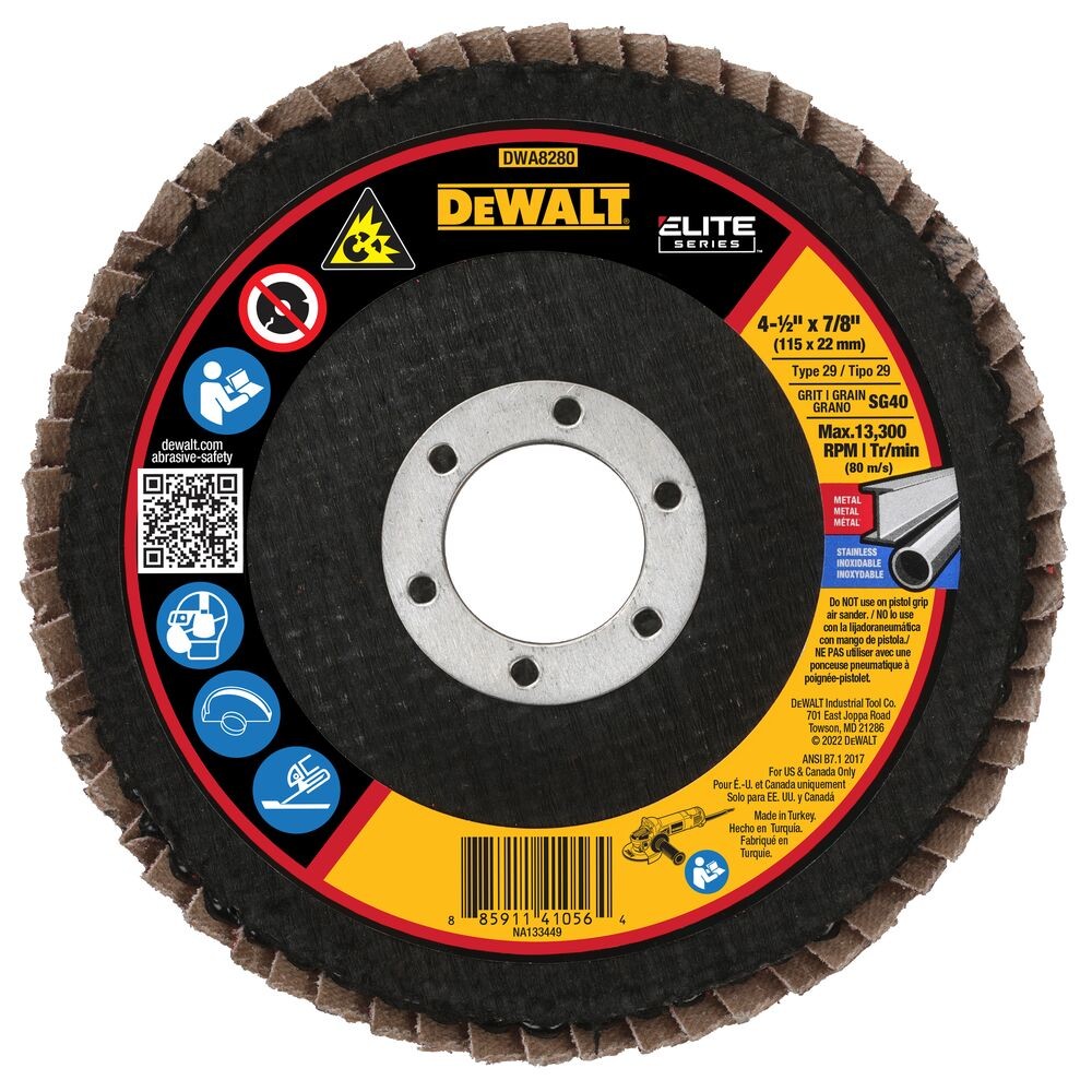 DEWALT DWA8280 Elite Flap Disc