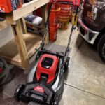 Milwaukee M18 Cordless Mower on Lawn