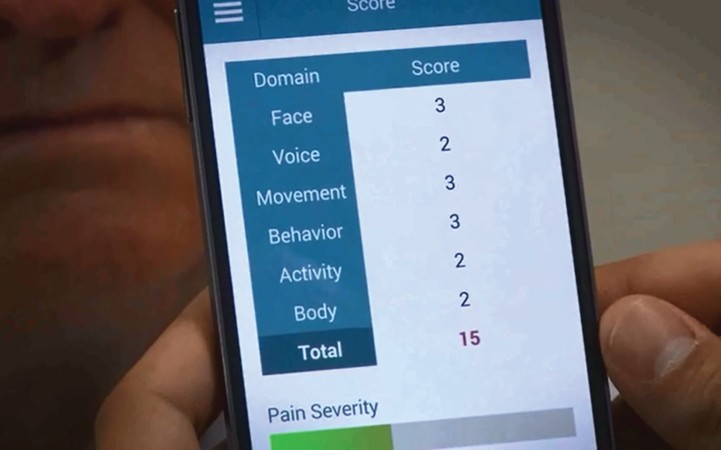 Total score screen of the ePAT App