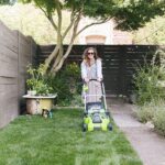 Green lawn freshly installed with sod, highlighting its vibrant color and texture.