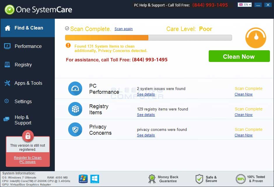 One System Care Interface