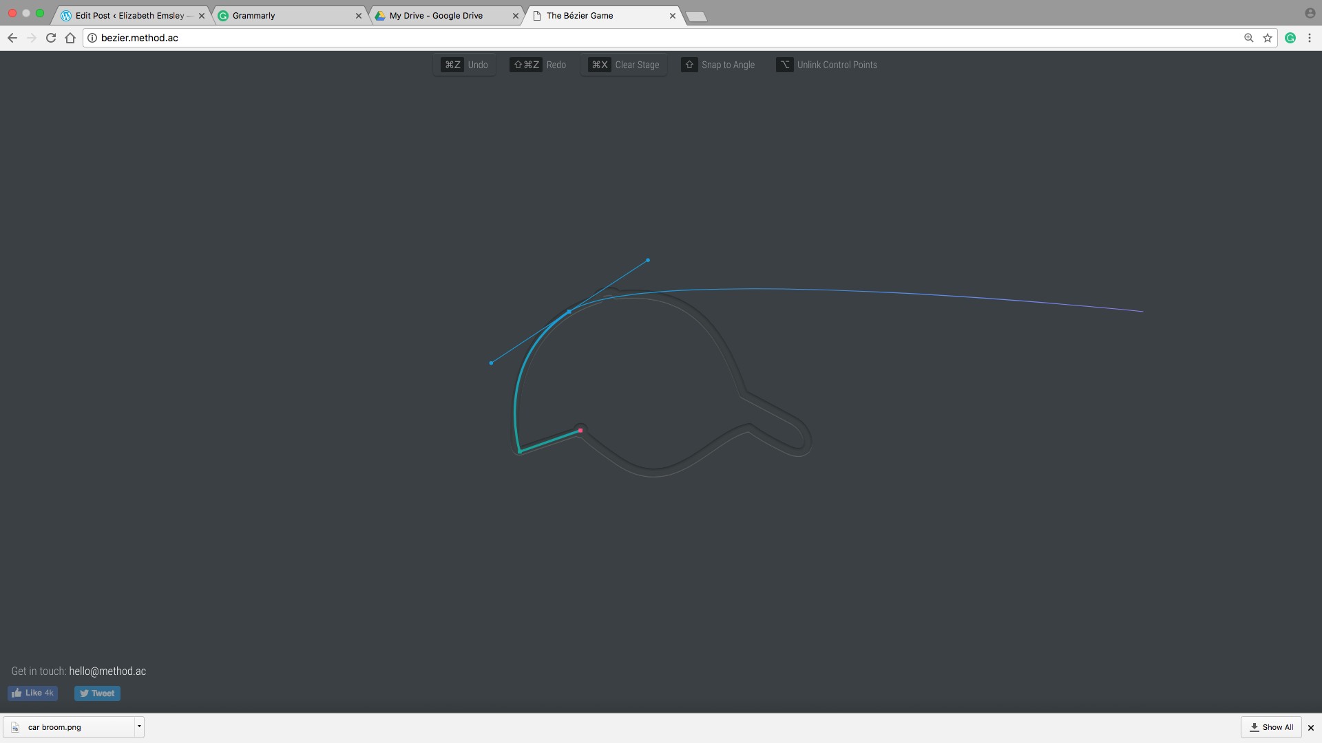 Bezier Game Interface