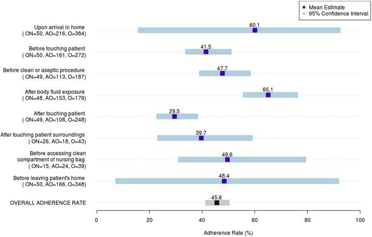 Fig. 1 Nurse-level hand hygiene rate by opportunity