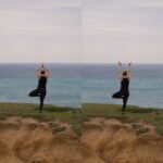 yoga, ocean, beach